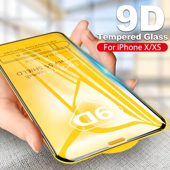9D Screen Protector Glas Til iPhone 11 Pro Max X XS Antal XR Fuld Lim Temperd Glas Til iPhone 6 6S 8 7 Plus 11 Pro Max antal Glas