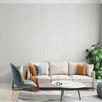 Beibehang nye, Moderne minimalistisk, Nordisk luksus ins vind ren farve 3D stribet tapet soveværelse, stue, spisestue baggrund