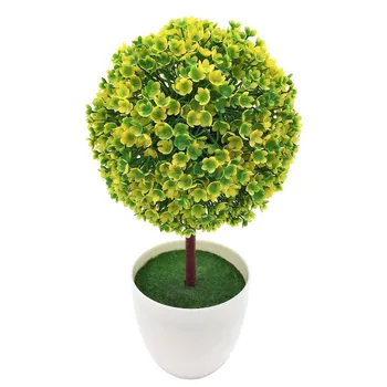 Bolden Topiary Mini Kunstig Træ Home Decor Urtepotteskjuler Ornament Potteplanter Plast