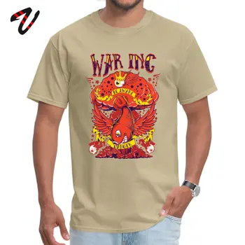 Cool Mænd T-Shirt Være Opmærksom På Fare for Krig T-shirt Skøre Fyre Streetwear Bombe Fisk Print Tops Tees Plus Size Sommer Bomuld Shirts