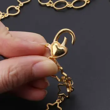 DIY Metal Tomme Ramme Kæde Armbånd Runde Hjertet Bezel Indstilling af UV-Resin Smykker