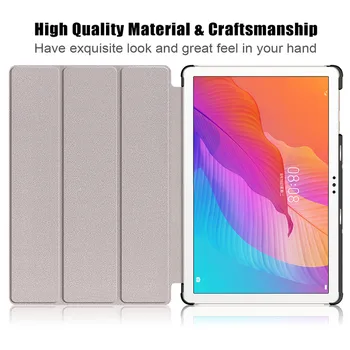 Flip Justerbar Folde Stand til Samsung Galaxy Tab A7 10.4 Ultra Slim Cover SM-T500/T505/T507 Shell med Bløde Film+Pen