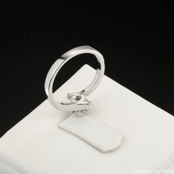 Hvide Guld Ringe, Diamant Smykker Smykkesten 925 Sølv Farve Ring for Kvinder Bryllup Enggagement Jubilæum Fine Smykker Gave