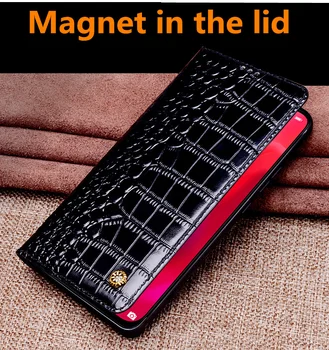 Luksus Kalveskind Ægte Læder Magnetic Hylster Dække Tilfælde, Xiaomi Redmi 9A/Xiaomi Redmi 9C/Xiaomi Redmi 9 Telefonen Tilfælde Coque