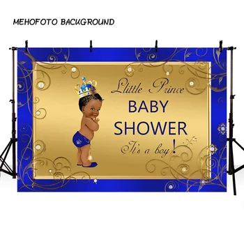 MEHOFOTO Baby Brusebad Baggrund for Fotografering Guld Blå Dessert Bordet Party Banner Baggrunde til Foto-Studio