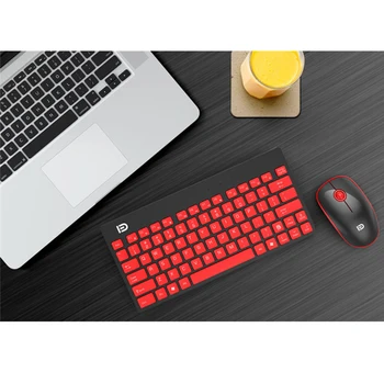 Mini Wireless Tastatur Og Mus Sæt Slim Silent For Bærbare PC, Tablet Gummi Tasterne Tastatur Til Macbook Windows Spil Office