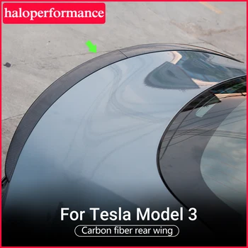 Model3 tesla Bilens Bagagerum Wing Spoiler For Tesla Model 3 Tilbehør Spoiler, Ægte Carbon Fiber Tesla Model Tre Nye 2020