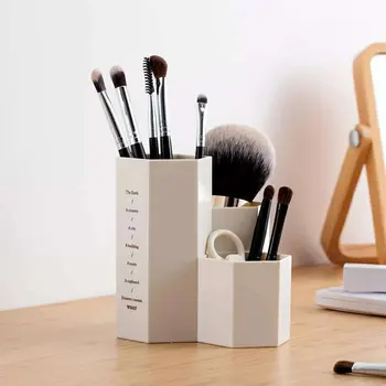 Ofiice Storgae Kosmetik, Make Up Børste Makeup Opbevaringsboks Neglelak Kosmetiske Indehaveren Skønhed Værktøjer Pen Indehaveren Tabel Organizr