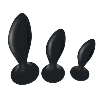 Sikker Silikone Dildo Butt Plug Anal Plugs Unisex Sexet Prop 3 Forskellige Størrelse Voksen Sex Legetøj Til Mænd/Kvinder Træner Massageapparat