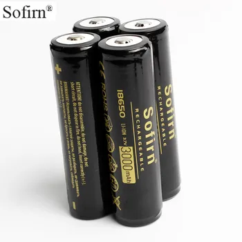 Sofirn 4STK 18650 Batteri 3,7 V Li-ion Genopladeligt Batteri med PCB Board Sikkerhed 18650 Batterier til LED Lommelygte