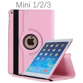 Til iPad Mini Tilfælde 360 Grader Roterende PU Læder Flip Case Cover For iPad Mini 2 3 Stå Tilfælde Smarte Tablet Cover Søvn Vågner