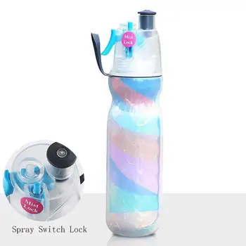 Transportabel Vandflaske Drikke Vand Spray Cup For Cykel Cykling Sport Udendørs Ridning Drikke Plastikkrus Spray Kedel